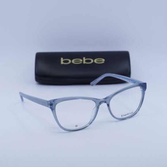 Bebe BB5211 400 Cat Eye Eyeglasses 55mm – Blue Transparent - Picture 1 of 13